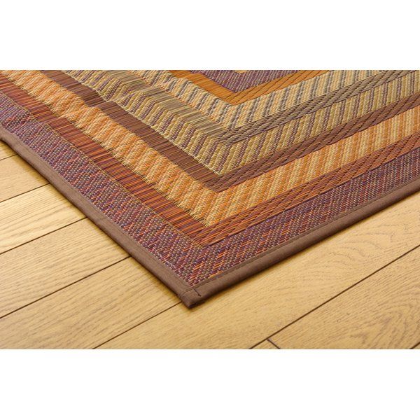 い草 ラグマット/絨毯 袋三重織 グリーン 約140×200cm 日本製 裏：不織布 抗菌 防臭 調湿機能 消臭 〔リビング〕代引NG
