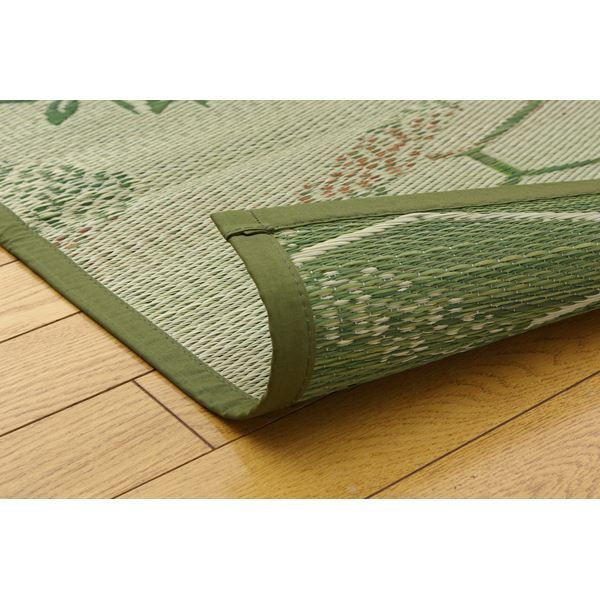 い草 花ござ/ラグマット 江戸間4.5畳 約261×261cm 抗菌 防臭 調湿 防汚 〔リビング ダイニング〕代引NG