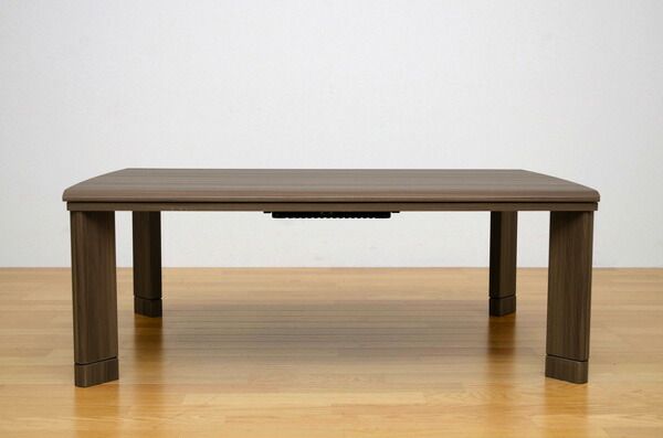 継ぎ足式モダンこたつテーブル 本体 長方形/120cm×80cm ホワイト(白) 木製 本体 高さ調節可 テーパー加工代引NG