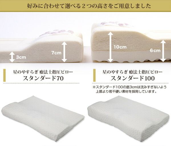 スーパSALE10倍＆4時間限定10％OFF 療法士指圧ピロー/枕 【スタンダード100型 厚み6〜10cm】 日本製 低反発 通気性 高フィット感仕様 『ファイテン 星のやすらぎ』 寝具 枕・抱き枕 枕