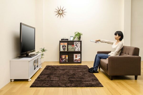 テレビ台/テレビボード 幅120cm ダークブラウン 『TREVIS』 扉収納/キャスター付き代引NG 収納家具 テレビ台・ローボード