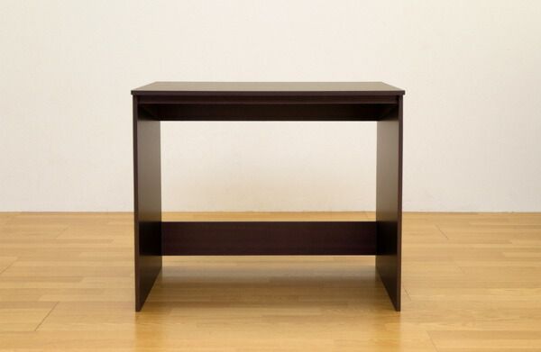 シンプルパソコンデスク/学習机 幅90cm×奥行60cm ホワイト(白) 天板厚：約15mm代引NG