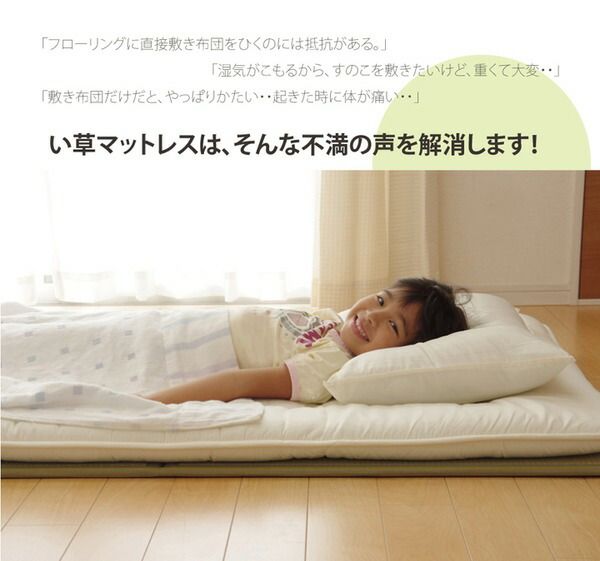 折りたたみ マットレスい草マットレス ダブル140×210cm代引NG