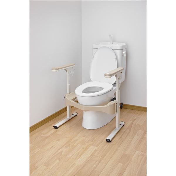 スーパSALE10倍＆4時間限定10％OFF アロン化成 トイレ用手すり 洋式トイレフレームSハネアゲR-2(2)プラスチック製ヒジ掛 533-086 日用品雑貨・文房具・手芸 トイレ用品