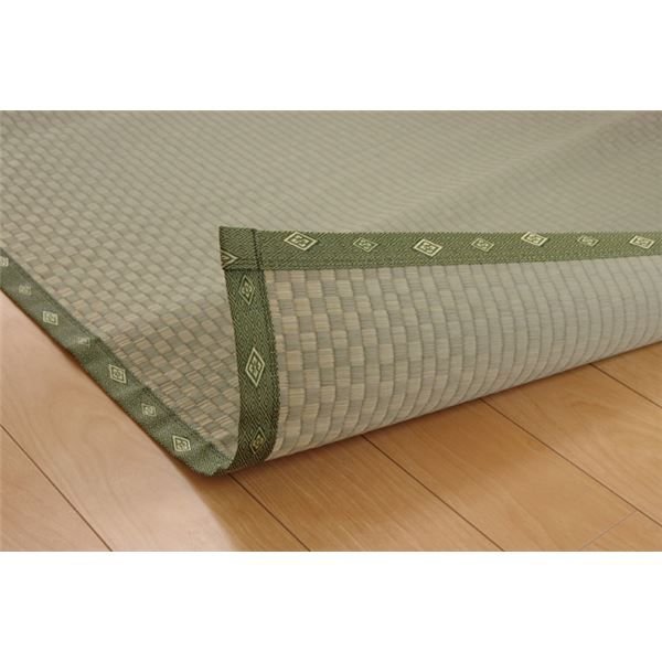 い草 上敷き/ラグマット 市松織 江戸間3畳 約176×261cm 日本製 抗菌防臭 耐久性抜群 熊本県八代産イ草使用 〔リビング〕代引NG