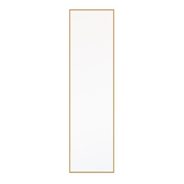 スーパSALE10倍＆4時間限定10％OFF 細枠ウォールミラー 幅42cm(ナチュラル) 天然木/姿見鏡/ワイド/高級感/木製/飛散防止加工/壁掛け/北欧風/日本製/完成品/NK-7 鏡 スタンドミラー