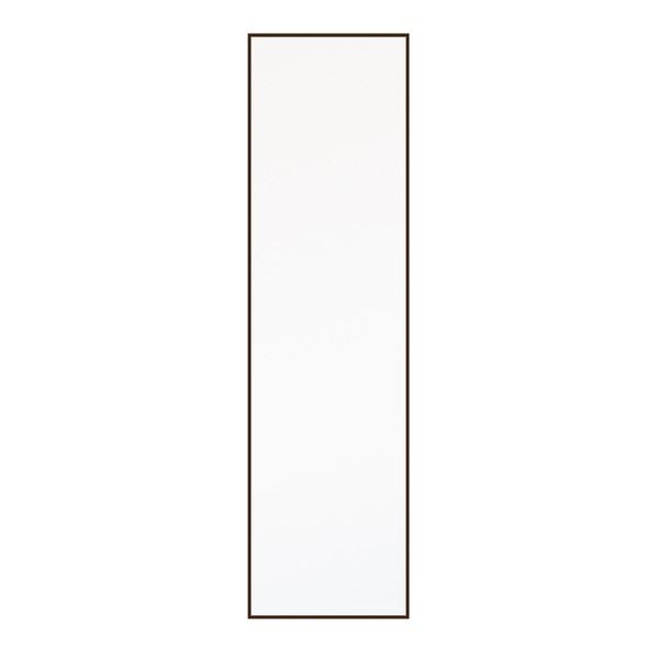 スーパSALE10倍＆4時間限定10％OFF 細枠ウォールミラー 幅42cm(ブラウン/茶) 天然木/姿見鏡/ワイド/高級感/木製/飛散防止加工/壁掛け/北欧風/日本製/完成品/NK-7 鏡 スタンドミラー
