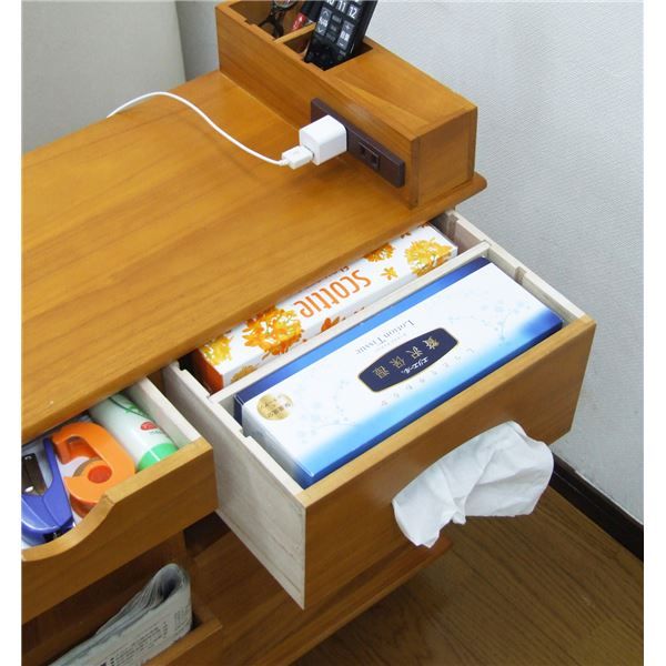 ソファーサイド すっ桐ワゴン（サイドテーブル）完成品 テーブル サイドテーブル・ナイトテーブル
