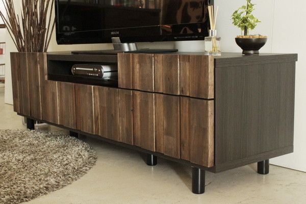 ヴィンテージ風 ローボード/テレビ台 ダークブラウン 幅145cm 日本製 木製 引き出し 収納棚 フラップ扉付き 〔リビング〕代引NG 収納家具 テレビ台・ローボード
