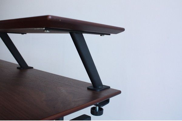 デスク(パソコンデスク/PCデスク/ワークデスク) 木製 幅120cm アジャスター調整機能付き ブラウン代引NG デスク 文机