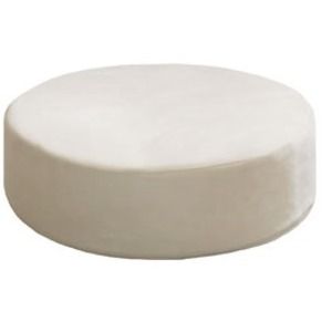 スーパSALE10倍＆4時間限定10％OFF 低反発 クッション 座布団 幅50cm 丸 円形 アイボリー ファブリック生地 極厚15cm 軽量 コンパクト リビング ダイニング イス・チェア 座椅子