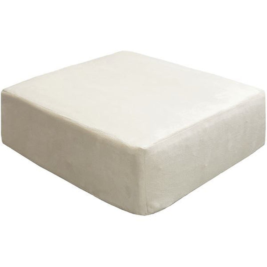 スーパSALE10倍＆4時間限定10％OFF 低反発 クッション 座布団 幅45cm 角 長方形 アイボリー ファブリック生地 極厚15cm 軽量 コンパクト リビング ダイニング イス・チェア 座椅子