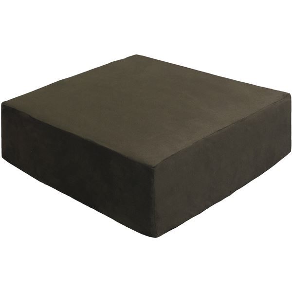 スーパSALE10倍＆4時間限定10％OFF 低反発 クッション 座布団 幅45cm 角 長方形 ダークブラウン ファブリック生地 極厚15cm 軽量 コンパクト リビング ダイニング イス・チェア 座椅子