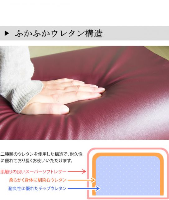 スーパSALE10倍＆4時間限定10％OFF 座椅子用 オットマン 幅43cm ブラック 厚み20cm スーパーソフトレザー 合皮 使用 日本製 完成品 リビング ダイニング イス・チェア 座椅子