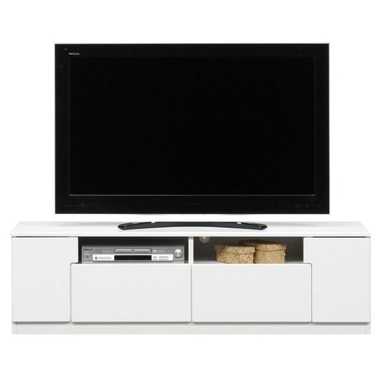 テレビ台 テレビボード 幅150cm ホワイト木目 オープン収納棚付き 日本製 国産 ローボード テレビラック TVボード TV台 リビング収納 収納家具 完成品 開梱設置代引NG 収納家具 テレビ台・ローボード