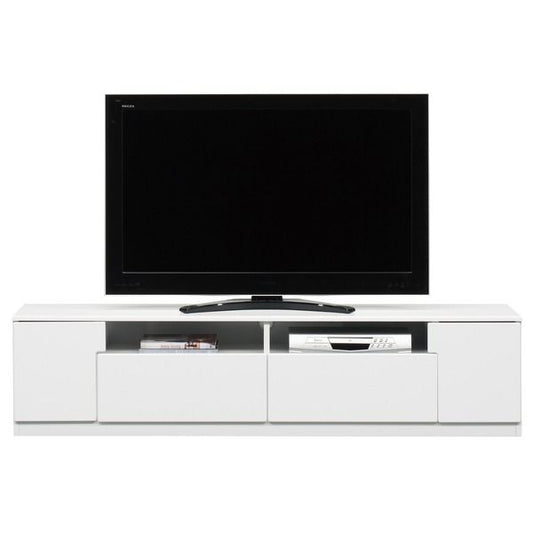 テレビ台 テレビボード 幅180cm ホワイト木目 オープン収納棚付き 日本製 国産 ローボード テレビラック TVボード TV台 リビング収納 収納家具 完成品 開梱設置代引NG 収納家具 テレビ台・ローボード