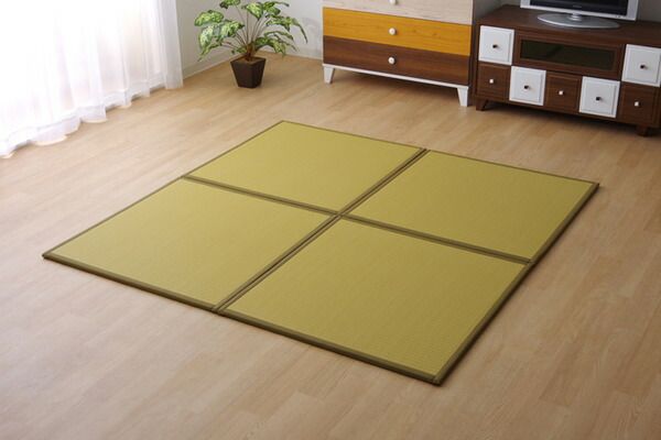 水拭きできる 置き畳/ユニット畳 【ブラック 約82×82×1.7cm 6枚組】 日本製 ポリプロピレン 軽量 抗菌防臭 〔リビング〕【代引NG】 カーペット・マット・畳 畳