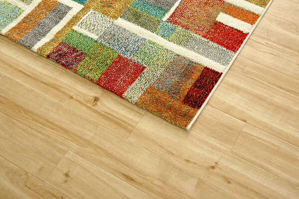 ラグマット/絨毯 カラフル 幾何柄 約133×190cm 抗菌 防臭 トルコ製 ウィルトン織 床暖房対応 通年 耐久性 〔リビング〕代引NG