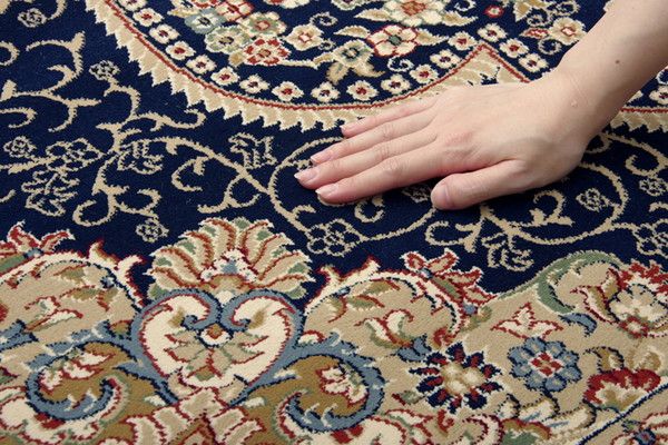 ラグマット/絨毯 ワイン 約80×140cm トルコ製 ウィルトン織 ホットカーペット対応 へたりにくい RUG 〔リビング〕代引NG