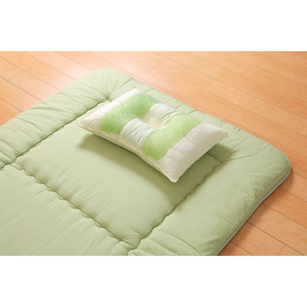 枕/ピロー 約35×50×10cm 普通 側地綿100％ 高さを選べる ヒバエッセンス使用 『森の眠りひば枕M』 〔ベッドルーム〕代引NG 寝具 枕・抱き枕 枕