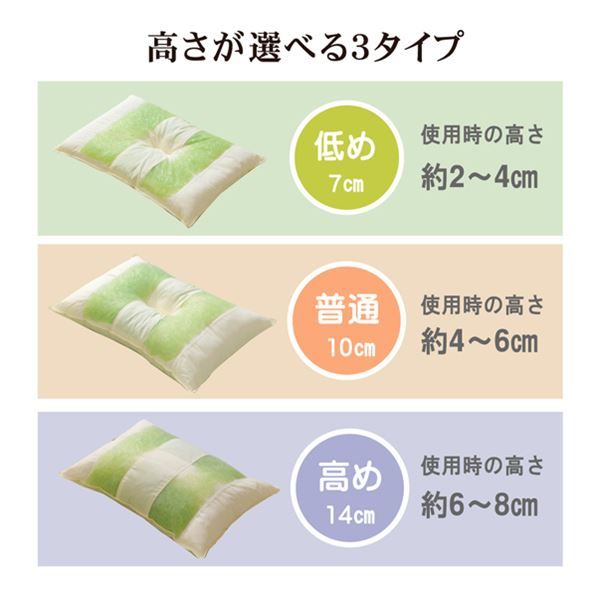 枕/ピロー 約35×50×10cm 普通 側地綿100％ 高さを選べる ヒバエッセンス使用 『森の眠りひば枕M』 〔ベッドルーム〕代引NG 寝具 枕・抱き枕 枕