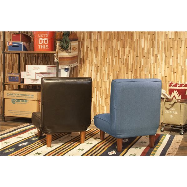 スーパSALE10倍＆4時間限定10％OFF ローソファー フロアソファー 幅51cm 1人掛け ブラウン 42段階 リクライニング 脚付き スチール リビング ダイニング