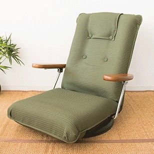 ハイバック回転座椅子(リクライニングチェア) 肘付き/ポンプ肘式 日本製 ブラウン 完成品 イス・チェア 座椅子