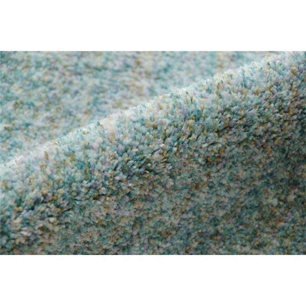ラグマット/絨毯 3畳 ミックスカラー ブルー 約190×240cm 日本製 抗菌 防臭 防ダニ タフト 床暖房対応 〔リビング〕代引NG
