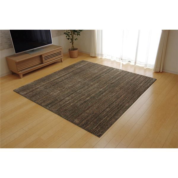 ラグマット/絨毯 1畳 ミックスカラー グリーン 約95×140cm 日本製 抗菌 防臭 防ダニ タフト 床暖房対応 〔リビング〕代引NG