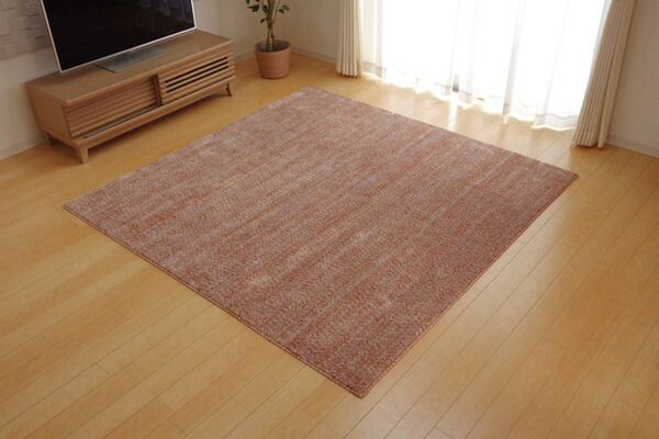ラグマット/絨毯 3畳 ミックスカラー グリーン 約190×240cm 日本製 抗菌 防臭 防ダニ タフト 床暖房対応 〔リビング〕代引NG