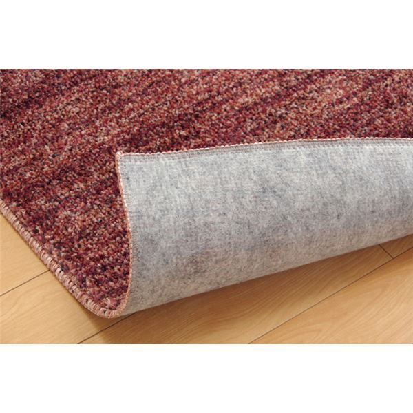 ラグマット/絨毯 1畳 ミックスカラー ワイン 約95×140cm 日本製 抗菌 防臭 防ダニ タフト 床暖房対応 〔リビング〕代引NG