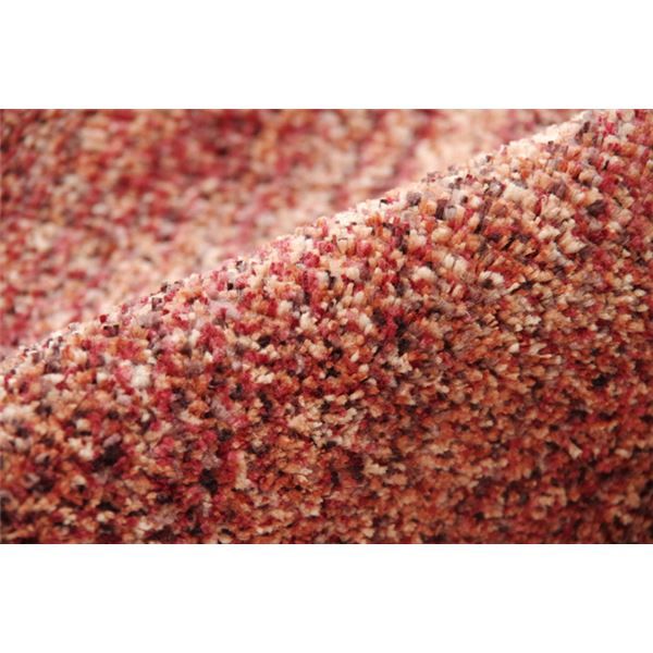 ラグマット/絨毯 3畳 ミックスカラー ワイン 約190×240cm 日本製 抗菌 防臭 防ダニ タフト 床暖房対応 〔リビング〕代引NG