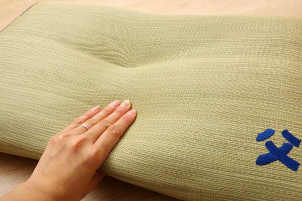 い草 枕/ピロー ハイパー 約43×63cm 中材：低反発ウレタンチップ 抗菌防臭 消臭機能 〔ベッドルーム 寝室〕代引NG 寝具 枕・抱き枕 枕