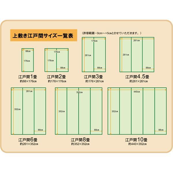 い草 上敷き/ラグマット 無地 江戸間4.5畳 約261×261cm はっ水 抗菌 防臭 調湿 リバーシブル 『撥水 湖水』 〔リビング〕代引NG