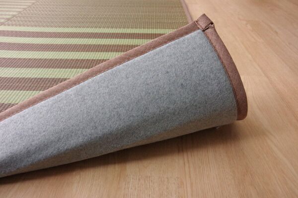 い草 ラグマット/絨毯 6畳 ブルー 約240×320cm 撥水 防傷 抗菌 防臭 消臭 折りたたみ収納可 中：ウレタン8mm 〔リビング〕代引NG