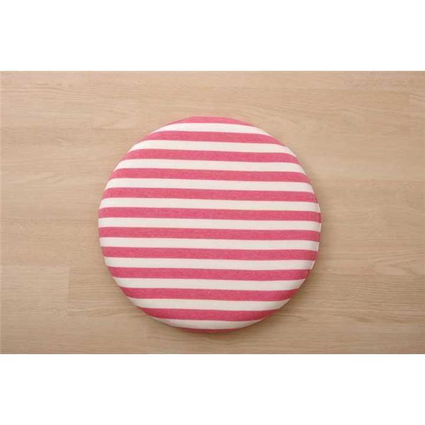 低反発 椅子クッション/座布団 無地 シート 円形 ピンク 約40cm マイクロファイバー 伸縮性 オールシーズン 〔リビング〕代引NG クッション・座布団 クッション