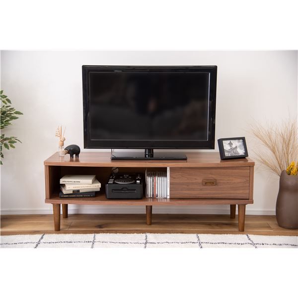 スーパSALE10倍＆4時間限定10％OFF テレビ台 テレビボード 幅120cm S ウォールナット 木製 収納付き 脚付き トムテ リビング ダイニング インテリア家具 収納家具 テレビ台・ローボード