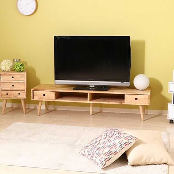 テレビボード テレビ台 幅150cm ナチュラル 木製 スライド式 引出付き ロータイプ Natural Signature リビング ダイニング代引NG