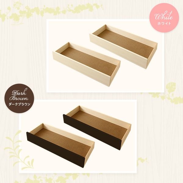 引き出しのみ ベッド下収納用引き出し 『エトワール』専用引出し 2個セット ホワイト キャスター付き 日本製 カントリー風 姫系 代引NG