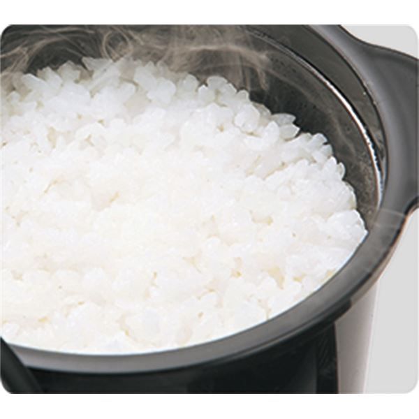 スーパSALE10倍＆4時間限定10％OFF 電子レンジ専用 炊飯器 【2合炊き】 日本製 備長炭配合 耐熱仕様 計量カップ 飯ベラ付き 『ちびくろちゃん』