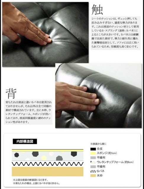 ビンテージ調 ソファー 2人掛け/ブラック 木製肘付き 張地：合成皮革/合皮 コンパクト レトロモダン代引NG