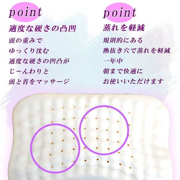 低反発枕/ピロー硬め肩フィット 洗えるカバー付き(フラワーガーデン)