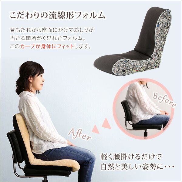 座椅子 フロアチェア Mサイズ ブルー 幅約42cm リクライニング式 スチールパイプ ウレタン 日本製 国産 完成品 リクライニングチェア パーソナルチェア ローチェア代引NG