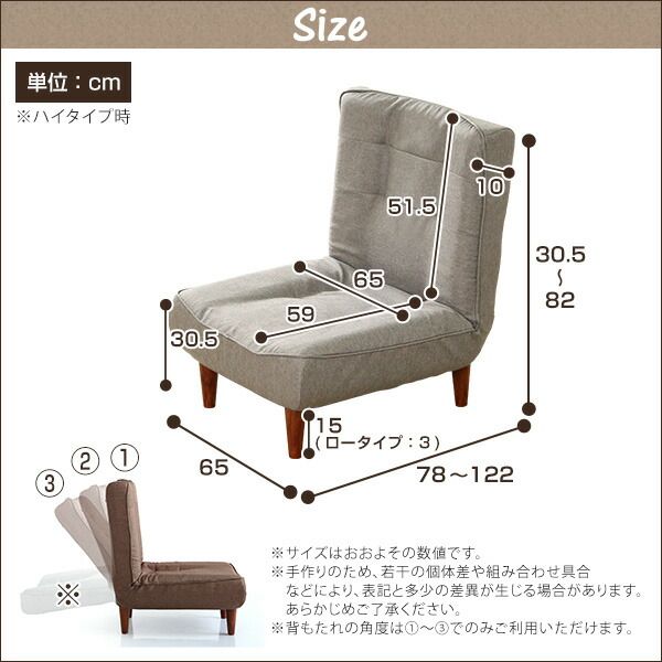 ハイバック ソファー ローソファー 1人掛け グリーン 幅約65cm 脚付 3段 リクライニング 日本製 国産 完成品 リビング家具 リクライニングソファー 1人掛けソファー代引NG