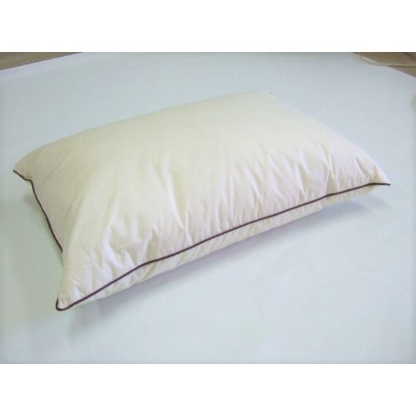スーパSALE10倍＆4時間限定10％OFF 羽根 枕 ピロー 45×65cm 通気性 グース100％ サテン地カバー ベッドルーム 寝室
