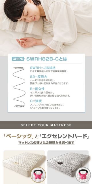 完全受注生産 純国産 TSI ポケットコイルマットレス エクセレントハードタイプ/ セミシングル ノンヒートコイル 抗菌・防臭・防ダニ加工 高品質 東京スプリング 国内自社一貫製造 日本製代引NG