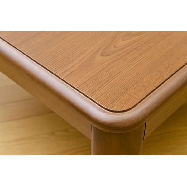 こたつ 約幅80×80cm 正方形 ブラウン 木製脚付き コタツ 継脚式 組立品 リビング ダイニング代引NG
