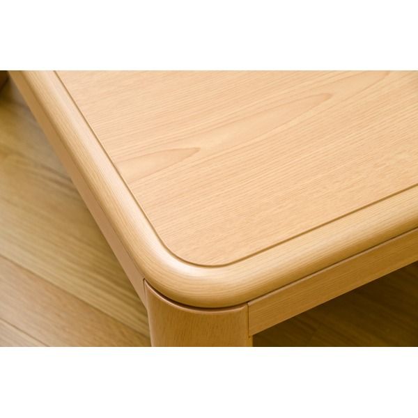 こたつ 約幅80×80cm 正方形 ナチュラル 木製脚付き コタツ 継脚式 組立品 リビング ダイニング代引NG