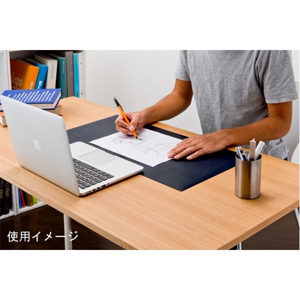 高級PVCレザー デスクマット 05：ワイン 620×300mm カット可 日本製 〔DIY素材 背景 クラフト用品〕