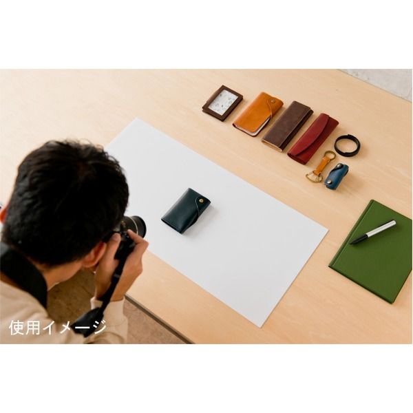 高級PVCレザー デスクマット 05：ワイン 620×300mm カット可 日本製 〔DIY素材 背景 クラフト用品〕